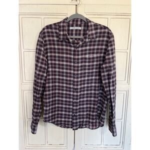 Outerknown mens size medium plaid button down shirt